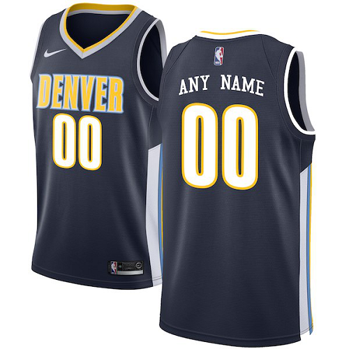 Men's Nike Denver Nuggets Navy Swingman Icon Edition Custom Jersey