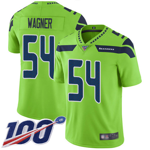 Seattle Seahawks #54 Bobby Wagner Green Men's Stitched NFL Limited Rush 100th Season Jersey