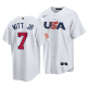 Kansas City Royals #7 Bobby Witt Jr. 2023 World Baseball Classic White  Men's USA Jersey