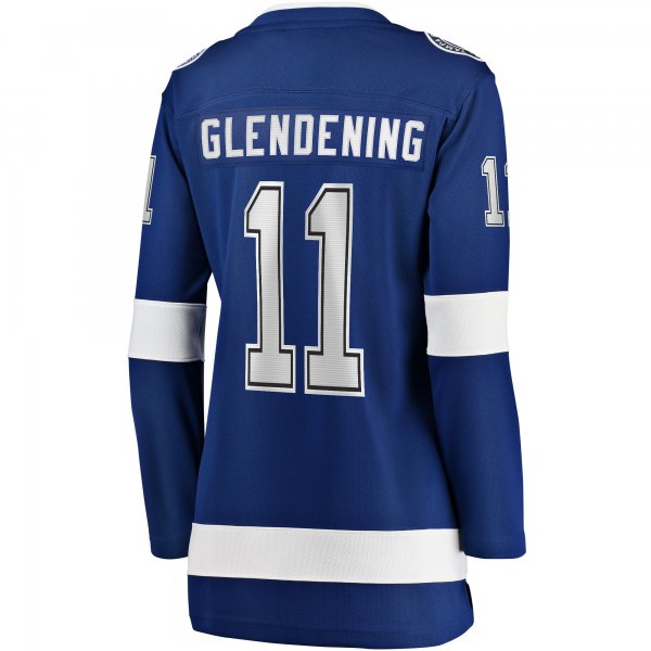 Women's Tampa Bay Lightning Luke Glendening Fanatics Blue Home Breakaway Player Jersey