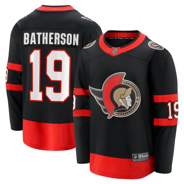 Men's Ottawa Senators Drake Batherson Fanatics Black Home Breakaway Jersey