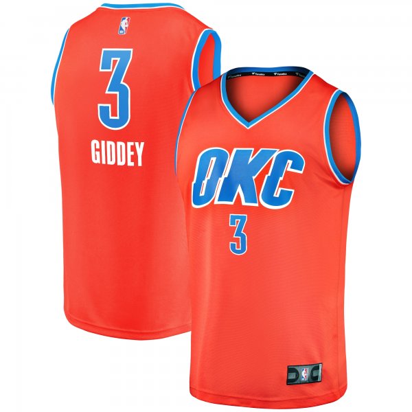 Youth Oklahoma City Thunder Josh Giddey Fanatics Orange Fast Break Replica Player Jersey - Statement Edition