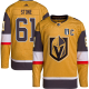 Men's Vegas Golden Knights #61 Mark Stone adidas Gold 2023 Stanley Cup Final Home Player Jersey