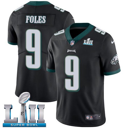 Youth Nike NFL Philadelphia Eagles #9 Nick Foles Limited Alternate Black Vapor Untouchable Super Bowl LII Jersey