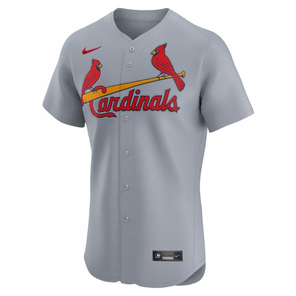 Men's St. Louis Cardinals Nike Gray Road 2024 Jackie Robinson Day Elite Jersey