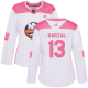 Adidas New York Islanders #13 Mathew Barzal White/Pink Fashion Women's Stitched NHL Jersey