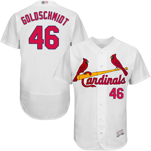 St. Louis Cardinals #46 Paul Goldschmidt White Flexbase Collection Stitched MLB Jersey