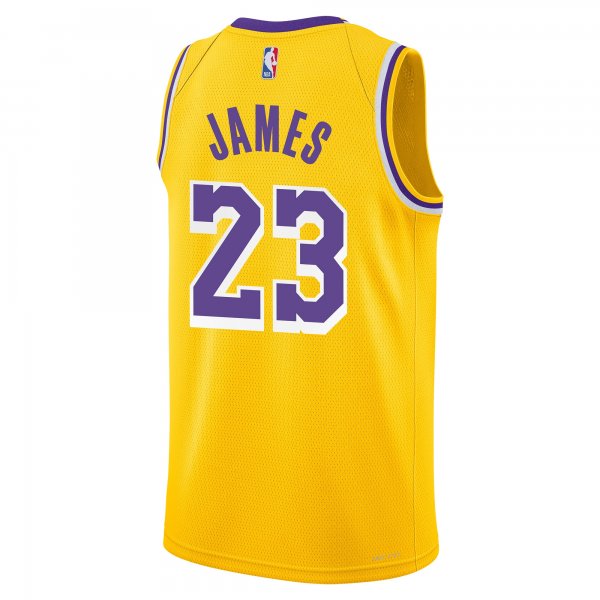 Youth Los Angeles Lakers LeBron James Nike Gold Swingman Jersey - Icon Edition