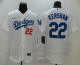 Men's Los Angeles Dodgers #22 Clayton Kershaw White Stitched MLB Flex Base Nike Jersey