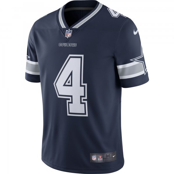 Men's Dallas Cowboys Dak Prescott Nike Navy Vapor Limited Player Jersey