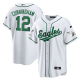 Men's Philadelphia Eagles #12 Randall Cunningham White Baseball Stitched Jersey