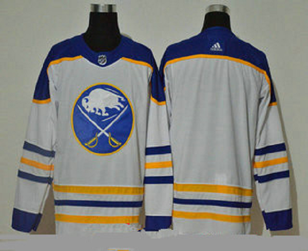 Men's Buffalo Sabres Blank White Adidas 2020-21 Alternate Player NHL Jersey