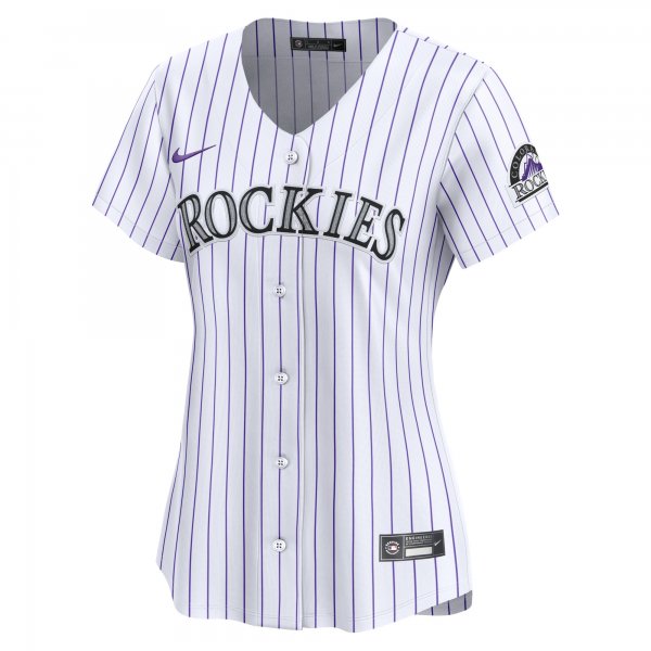 Women's Colorado Rockies  Nike White 2024 Jackie Robinson Day Home Limited Jersey