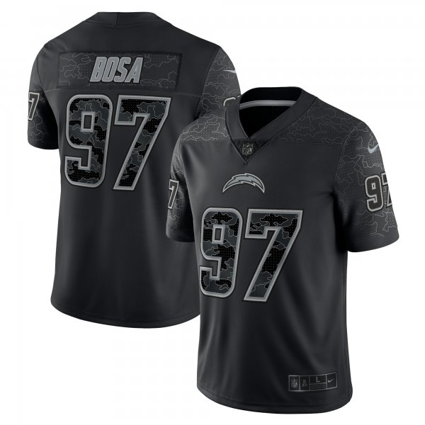 Men's Los Angeles Chargers Joey Bosa Nike Black RFLCTV Limited Jersey