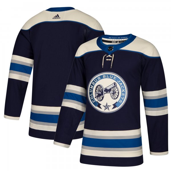 Men's Columbus Blue Jackets adidas Navy Alternate Blank Jersey