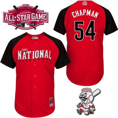 Cincinnati Reds #54 Aroldis Chapman Red 2015 All-Star National League Stitched MLB Jersey