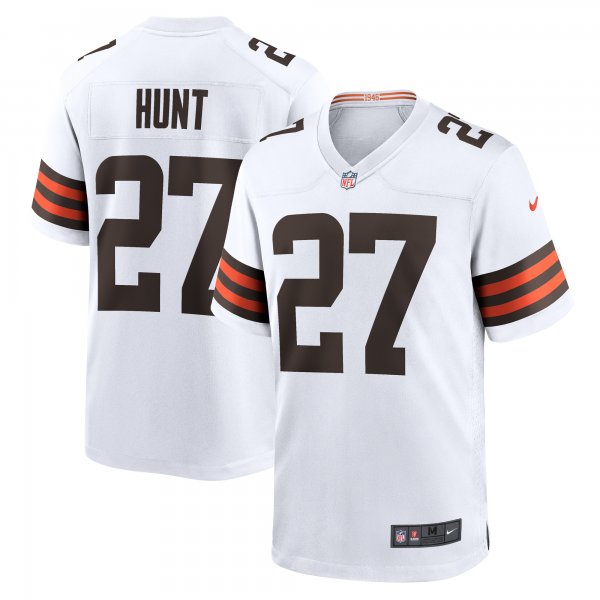 Men's Cleveland Browns Kareem Hunt Nike White Game Player Jersey