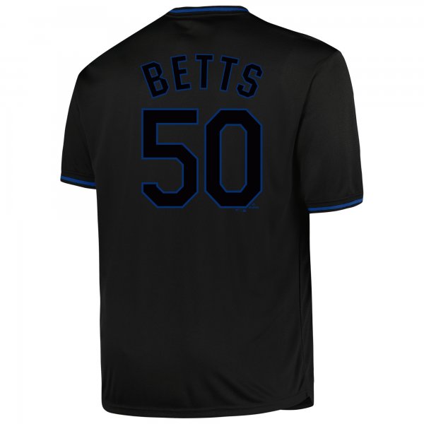 Men's Los Angeles Dodgers Mookie Betts Profile Black Big & Tall Pop Fashion Player Jersey