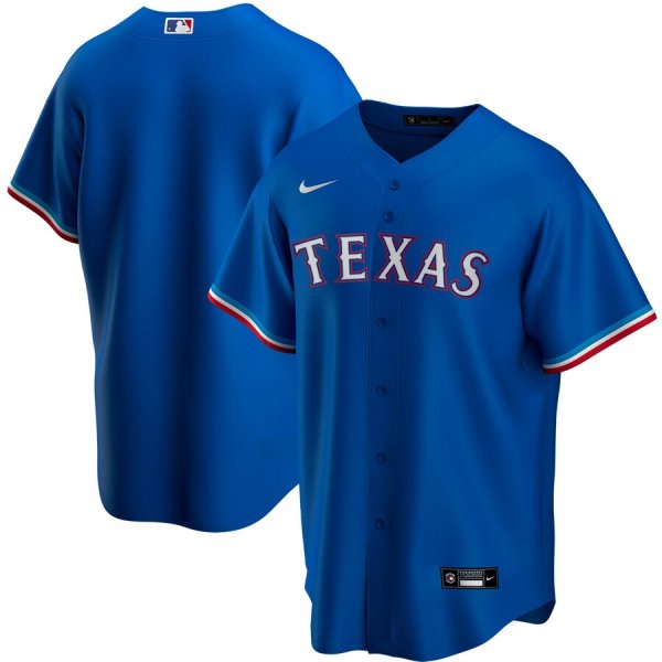 Men's Nike Texas Rangers Blank Royal Alternate 2020 MLB Jersey