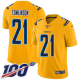 Men's Los Angeles Chargers #21 LaDainian Tomlinson Gold Stitched NFL Limited Inverted Legend 100th Season Jersey