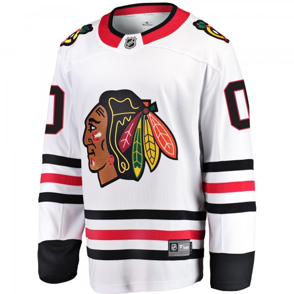 Men's Chicago Blackhawks Fanatics White Away Breakaway Custom Jersey