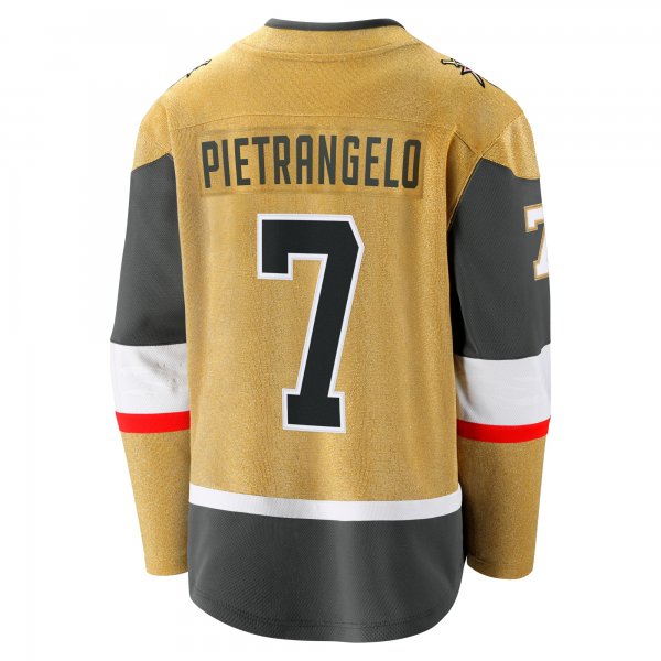 Men's Vegas Golden Knights Alex Pietrangelo Fanatics Gold Home Breakaway Jersey