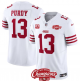 Men's San Francisco 49ers #13 Brock Purdy White 2023 F.U.S.E. With 1-Star C Patch And NFC West Champions Patch Stitched NFL Jersey