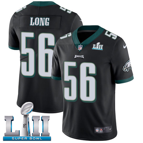 Men's Nike NFL Philadelphia Eagles #56 Chris Long Limited Alternate Black Vapor Untouchable Super Bowl LII Jersey