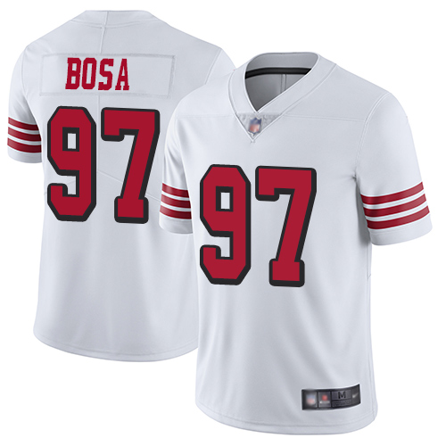 San Francisco 49ers #97 Nick Bosa White Rush Men's Stitched Nike NFL Vapor Untouchable Limited Jersey