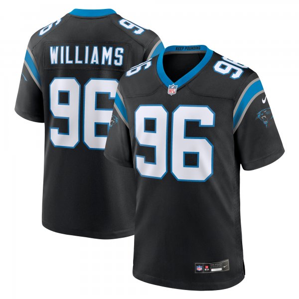 Men's Carolina Panthers DeShawn Williams Nike Black Game Player Jersey