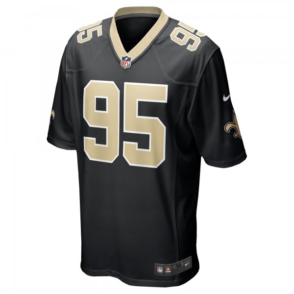 Men's New Orleans Saints Jack Heflin Nike  Black Team Game Jersey