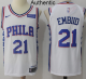 Men's Nike Philadelphia 76ers #21 Joel Embiid White Association Edition NBA Jersey