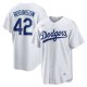 Men's Brooklyn Dodgers #42 Jackie Robinson Nike White Home Cooperstown Collection Jersey