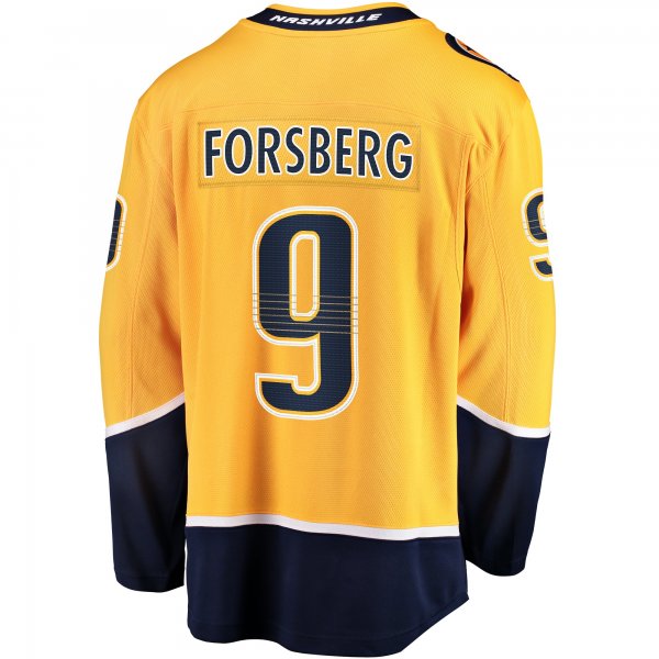 Men's Nashville Predators Filip Forsberg Fanatics Gold Home Breakaway Jersey