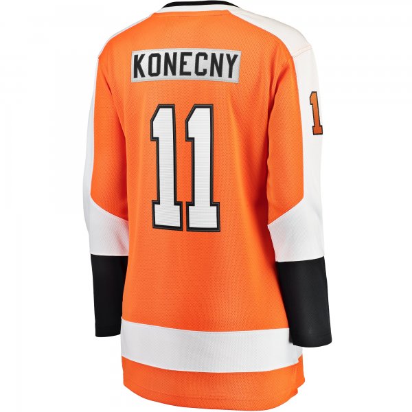 Women's Philadelphia Flyers Travis Konecny Fanatics Orange Home Premier Breakaway Player Jersey