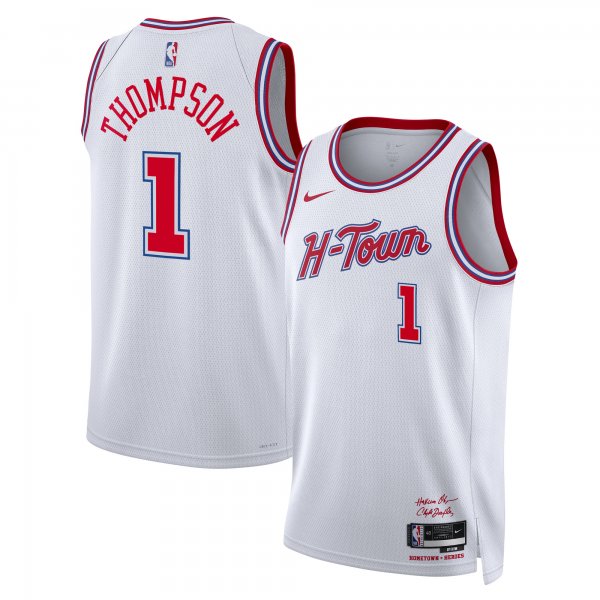 Men's Unisex Houston Rockets #1 Amen Thompson Nike White 2025/26 Swingman City Edition Jersey