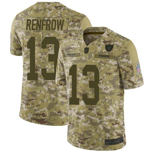 Men's Las Vegas Raiders #13 Hunter Renfrow Limited Camo 2018 Salute to Service NFL Jersey