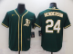 Men's Oakland Athletics 24 Henderson Green Game 2021 Nike MLB Jersey