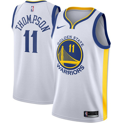 Nike Golden State Warriors #11 Klay Thompson White Women's NBA Swingman Association Edition Jersey