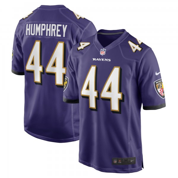 Men's Baltimore Ravens Marlon Humphrey Nike Purple Game Team Jersey