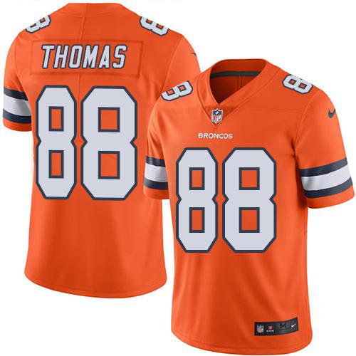 Nike Denver Broncos #88 Demaryius Thomas Orange Men's Stitched NFL Limited New Color Rush Jersey