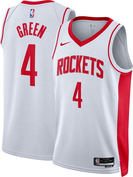 Men's Houston Rockets #4 Jalen Green Nike White Dri-FIT Swingman NBA Jersey