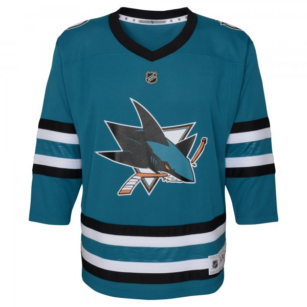 Youth San Jose Sharks Teal Home Replica Custom Jersey