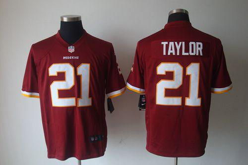 Nike Washington Redskins #21 Sean Taylor Burgundy Red Team Color Men's Stitched NFL Game Jersey