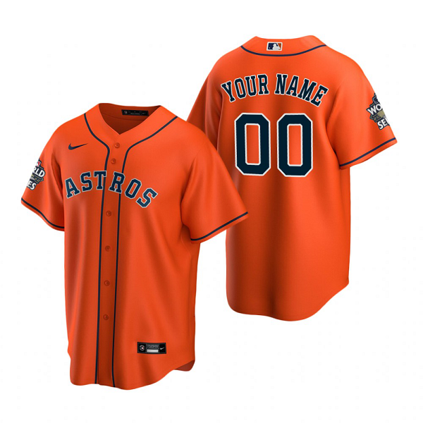 Houston Astros Custom Orange 2022 World Series Cool Base Jersey