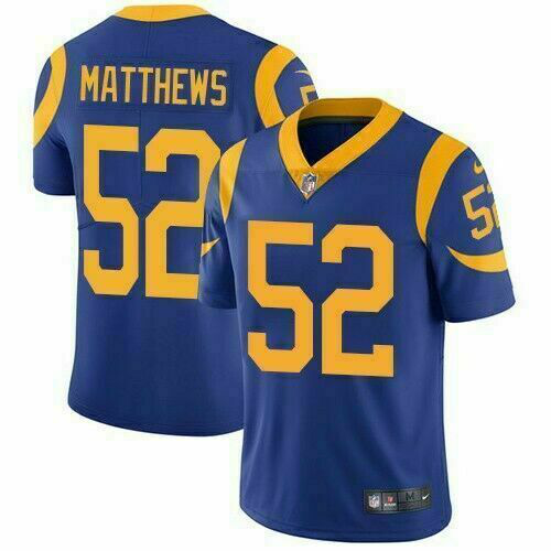 Nike Los Angeles Rams #52 Clay Matthews Royal Blue Men's Stitched NFL Vapor Untouchable Limited Jersey