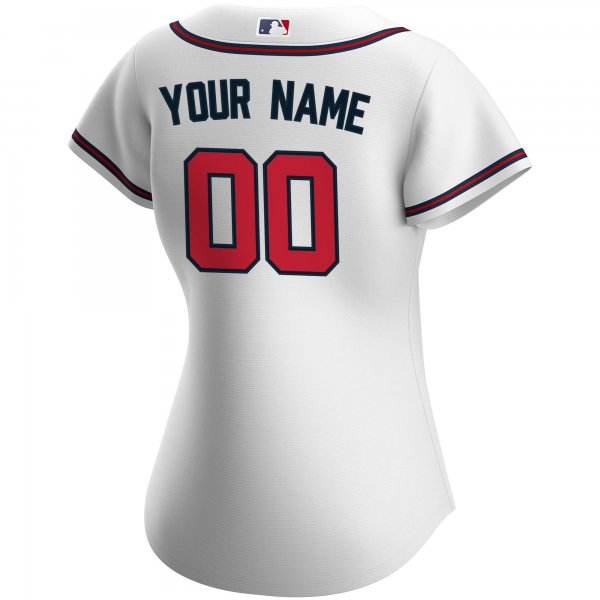 Women's Atlanta Braves Nike White Home Replica Custom Jersey