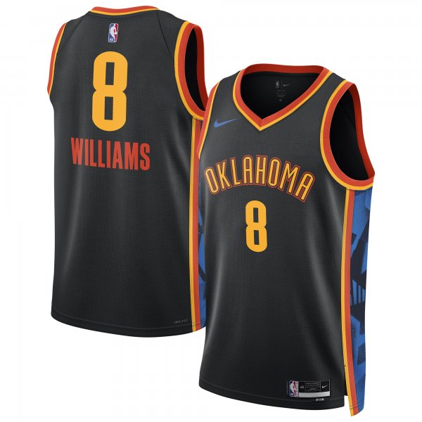 Jalen Williams #8 Oklahoma City Thunder Nike Unisex 2024/25 Swingman City Edition Black Player Jersey