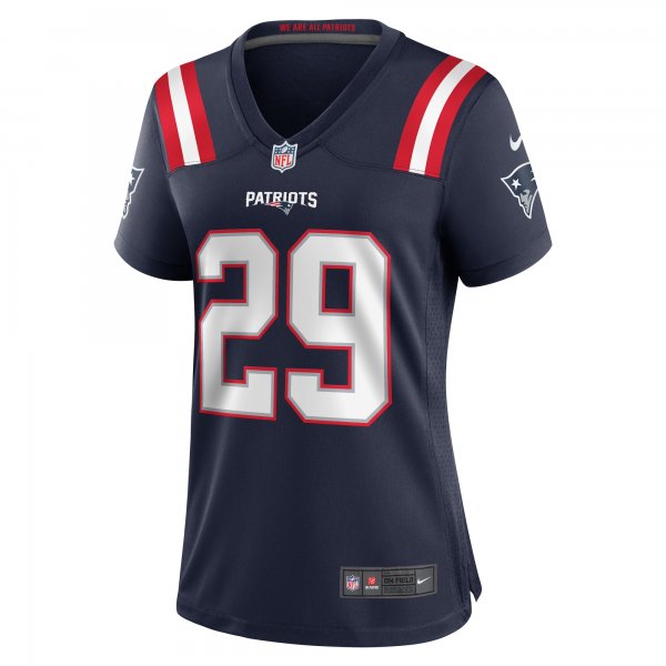 Women's New England Patriots JC Jackson Nike  Navy  Game Jersey