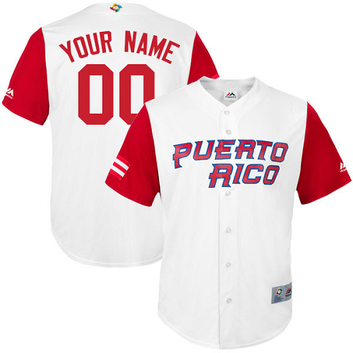 Team Puerto Rico White 2017 World Baseball Classic Stitched MLB Jersey